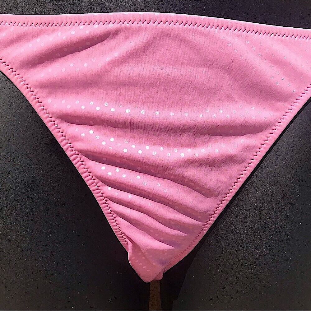 🆕🔥VS SUPER SEXY&SUPER FREAKING CUTE PINK/DAINTYSILVER DOTS BIKINI HALTER STYLE - Picture 10 of 16